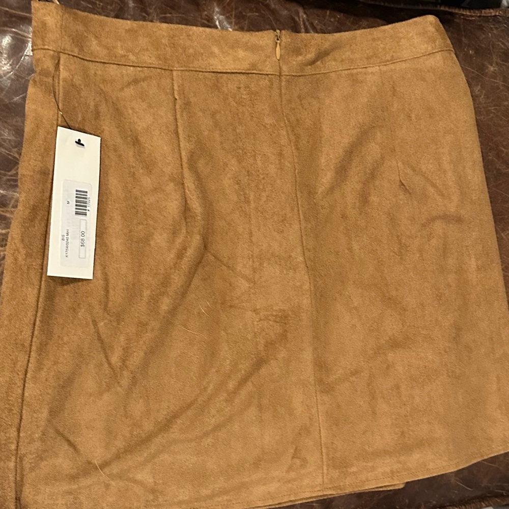 Faux suede skirt